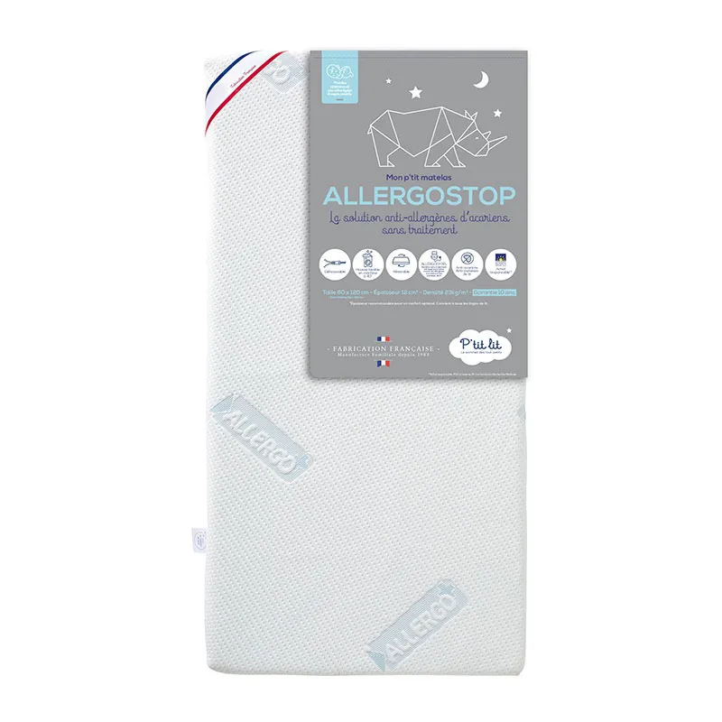 Matelas Allergo Stop' révers. Blanc-0
