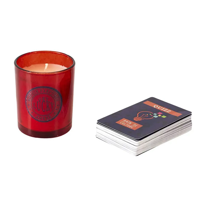 Bougie parfumée + Jeu de Quiz musical 17,7x6,7x12,8cm-0