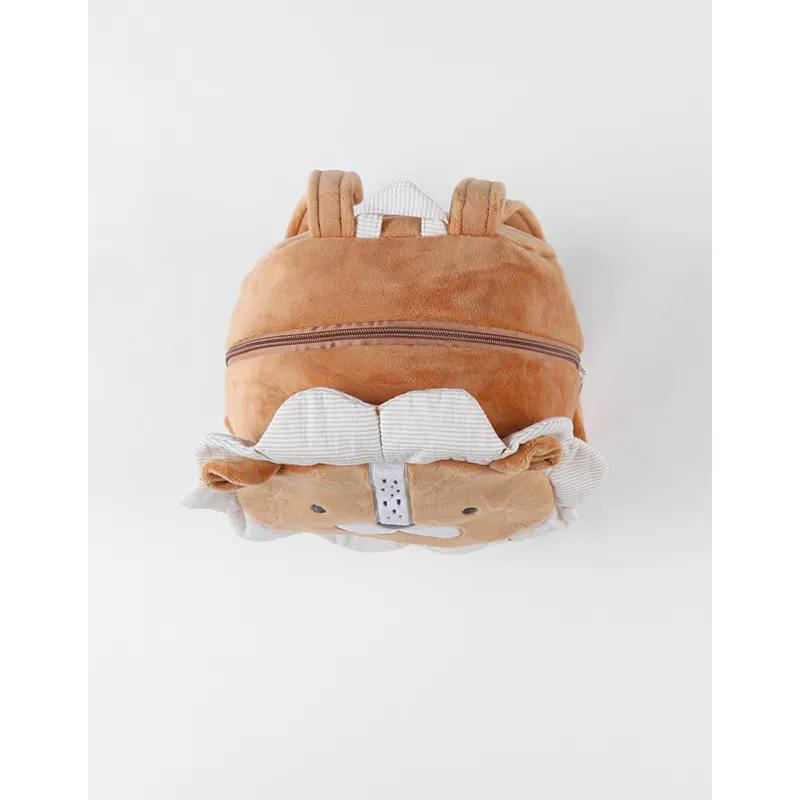 Sac à dos B&K veloudoux Rose - 24x28cm-3