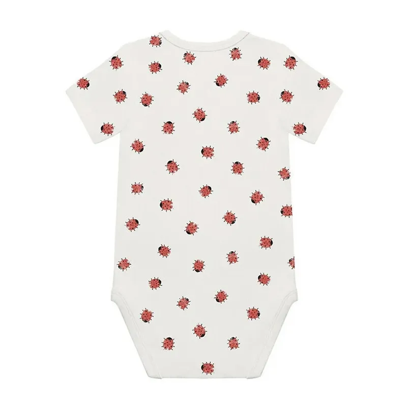 3 Bodies MC Coton Bio Coccinelle Bébé - Blanc/Rouge-2