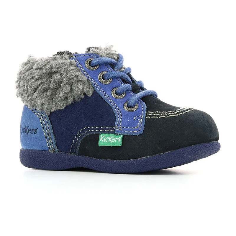 Bottillons zip/lacets Babyfrost - Marine/Bleu-1