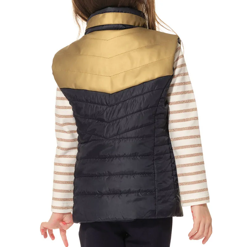 Doudoune sans manches Toulouse Fille - Marine/Gold-2