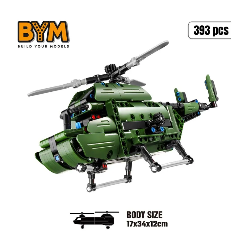 Hélicoptère militaire à construire 393pcs - 6+-3