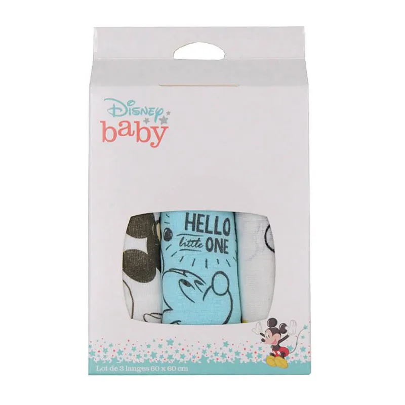 3 Langes Coton Mickey - 60x60cm-6
