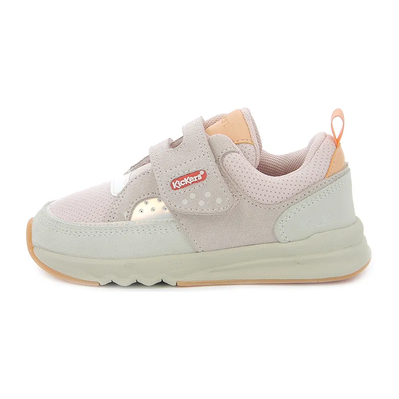 Sneakers basses Kikustom - Rose clair/Beige/Orange-3
