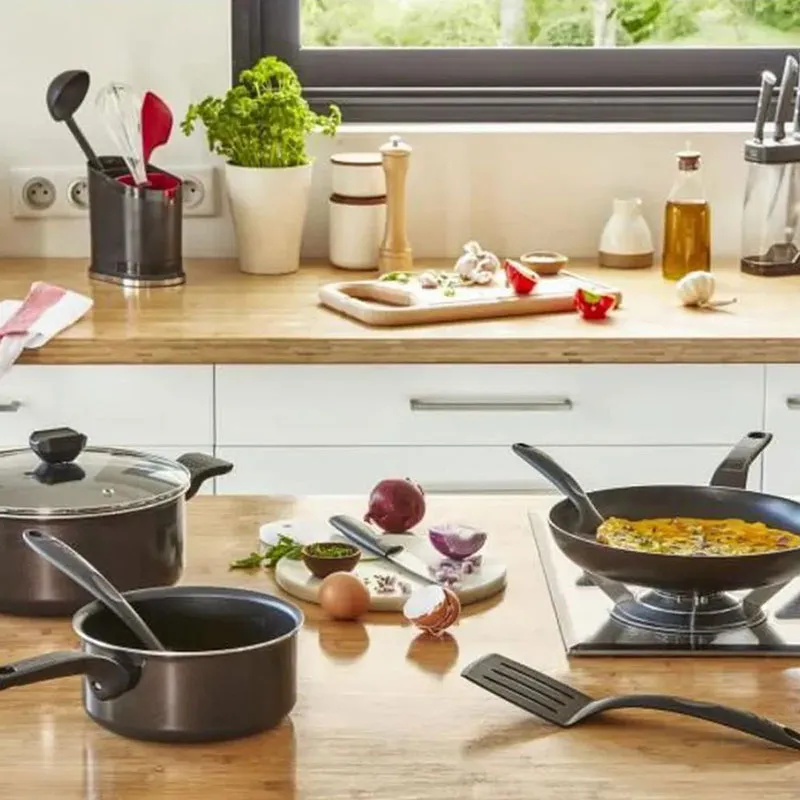 2 Poêles Tefal Easy Cook & Clean - Noir-4