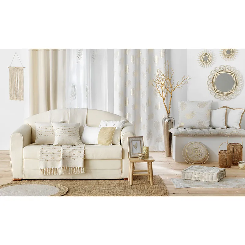 Coussin métallisé Sunny Gold - 60x60cm-0