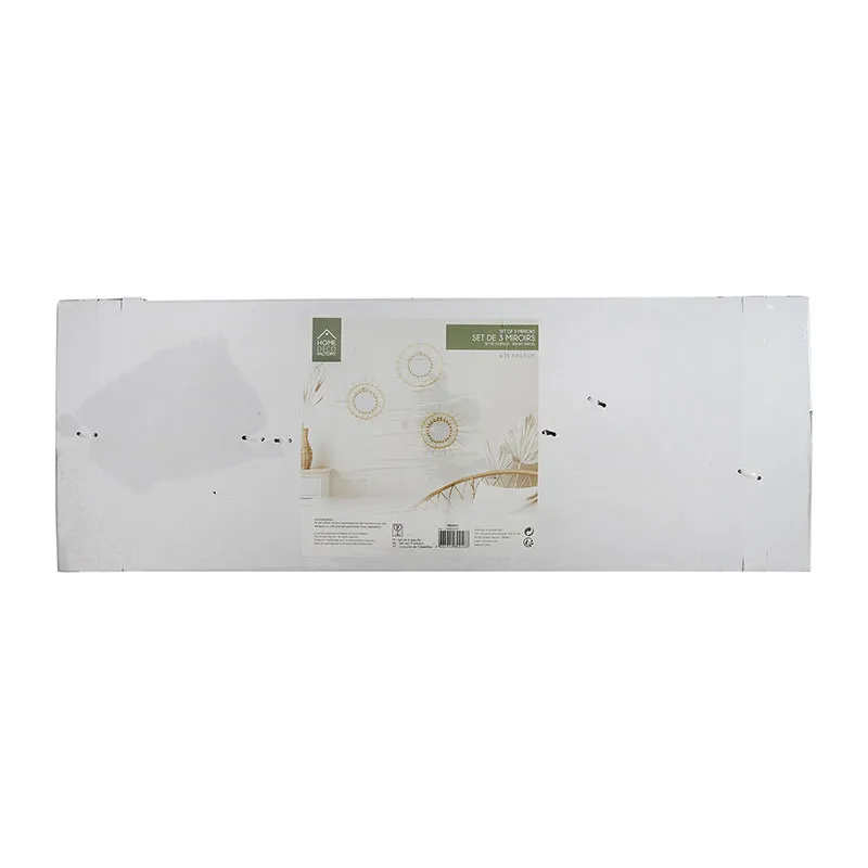 3 Miroir en rotin Marron - 28x33cm-8