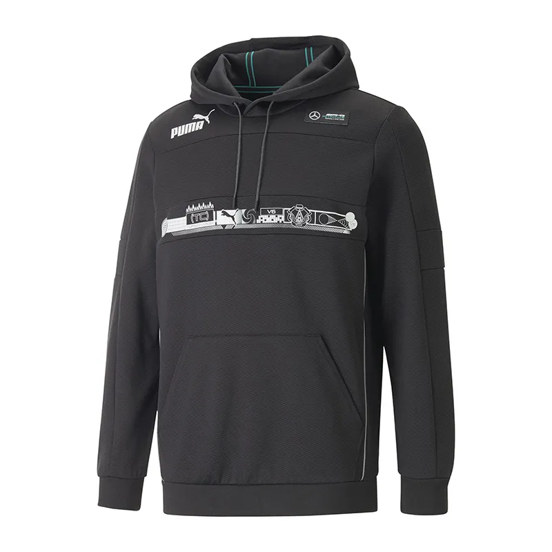 Sweat à capuche Homme Mercedes AMG Petronas F1 Puma - Noir-0