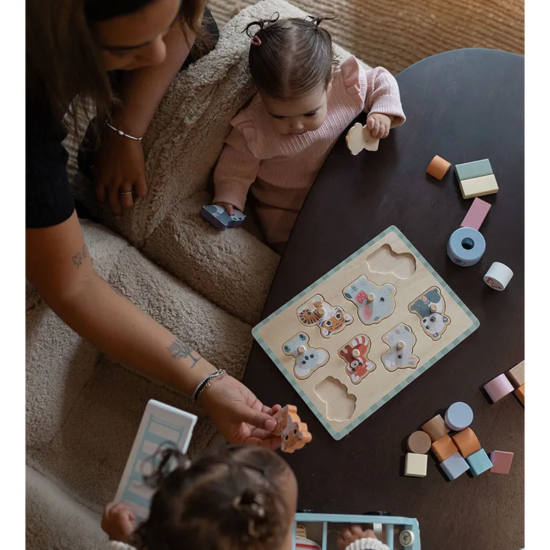 Puzzle à boutons Animaux Wildies 8pcs - 18m+-2