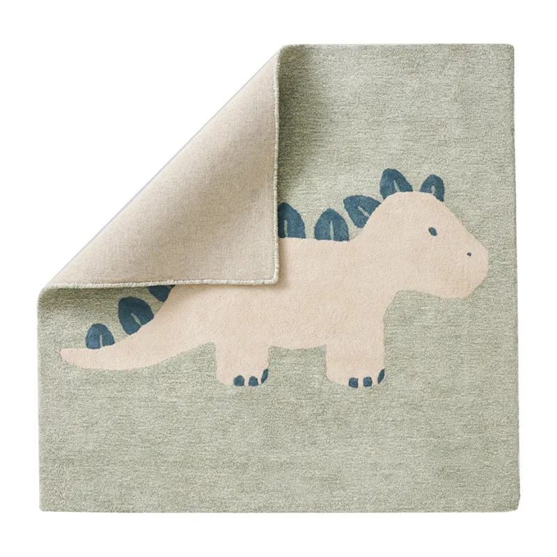 Tapis Coton Bio T&S Dinosaure - 120x120cm-1