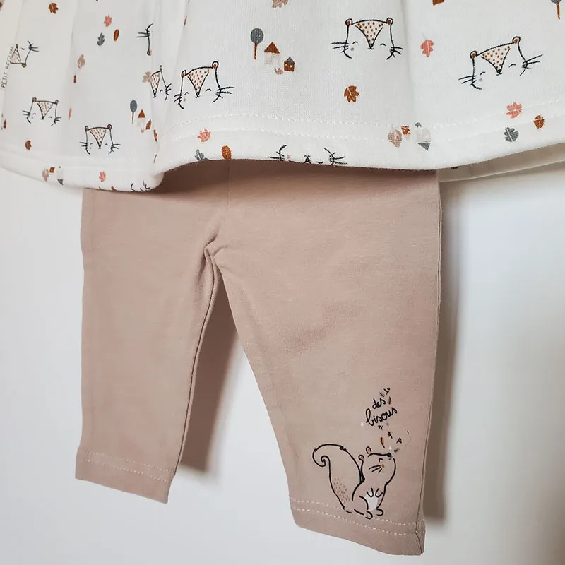 Tunique + Legging + Bandeau Noisette - Taupe/Écru-5