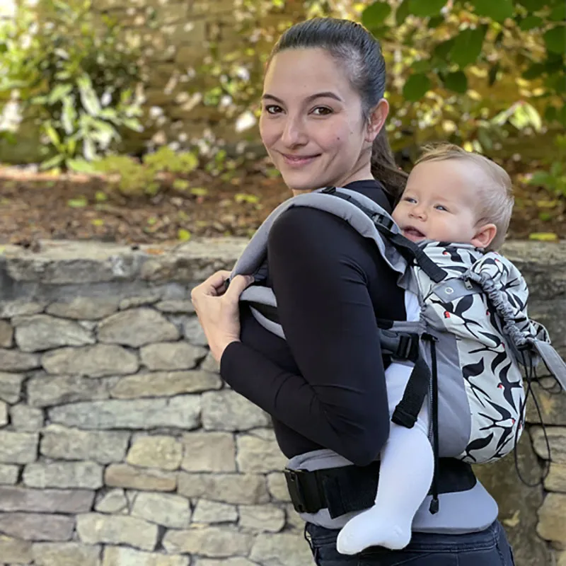 Porte bébé Love Buckle Carrier Hirondelle - Gris-3