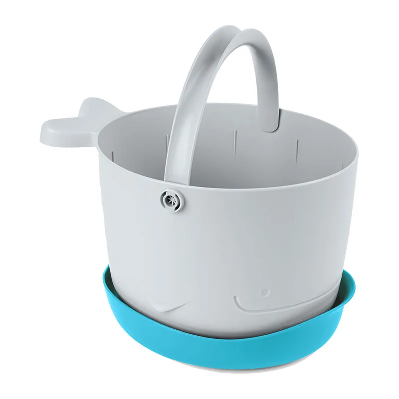 Seau à jouets de bain moby Baleine Gris - 35x27,4x21,5cm-0