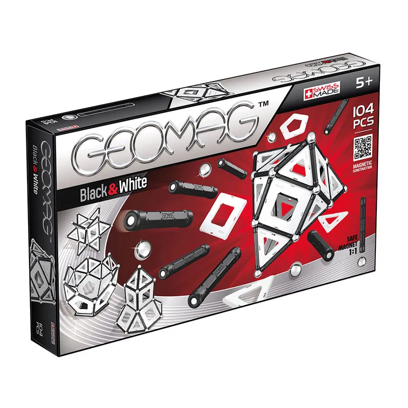 Jeu de construction magnét. Noir & Blanc 104pcs - 5+-0