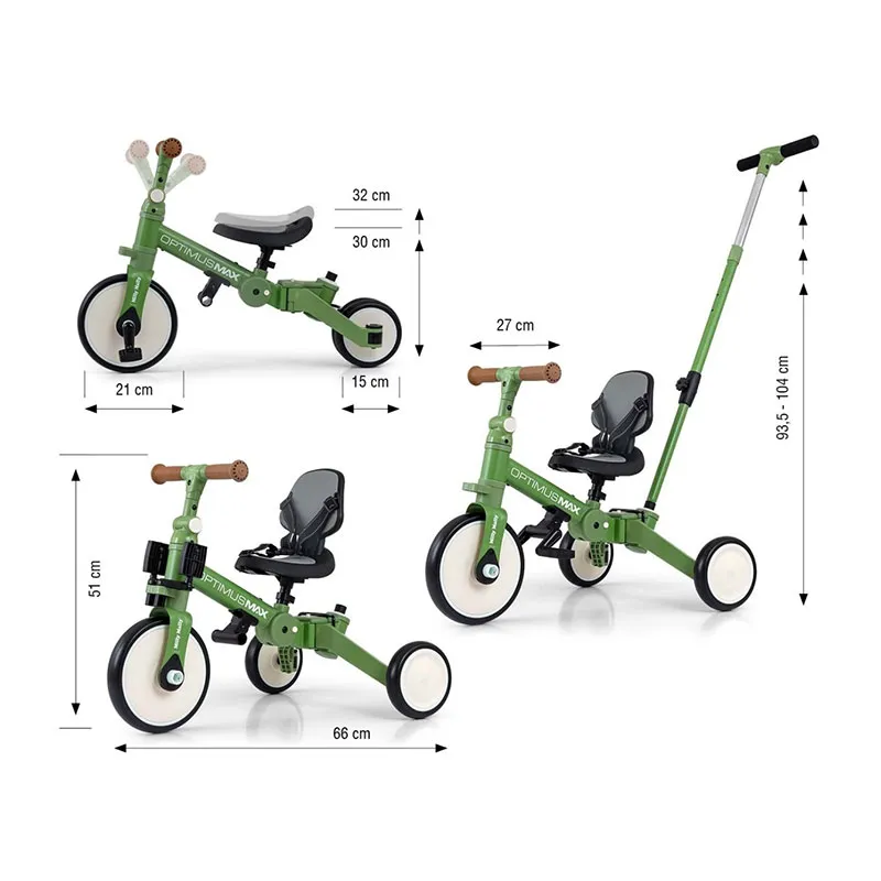 Tricycle 4en1 Optimus Max Vert - 12m+-11