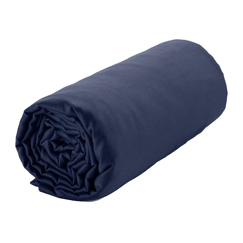 Drap-H. Satin de coton Bonnet 30cm Bleu marine-0
