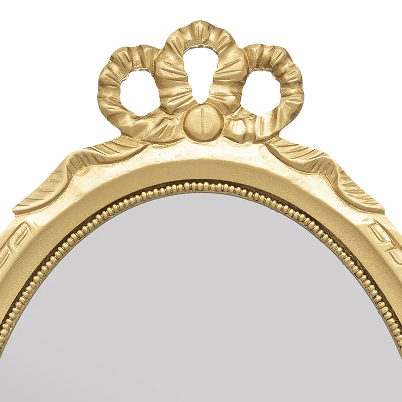 Miroir ovale princesse Or - 29x43cm-1