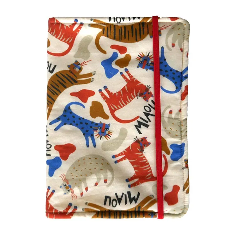 Protège carnet de santé Coton Bio Cat Power Boy  - 25x35cm-1
