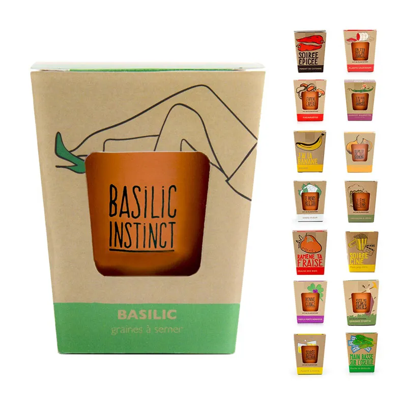 Kit message plante - Basilic Bonne chance-5