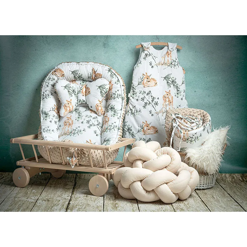 Tour de lit tressé Beige - 210cm-2
