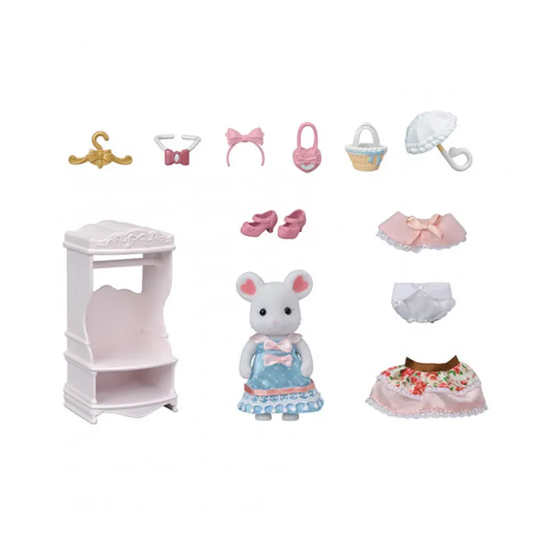 Valisette de mode Grande soeur souris marshm. - 13pcs-0