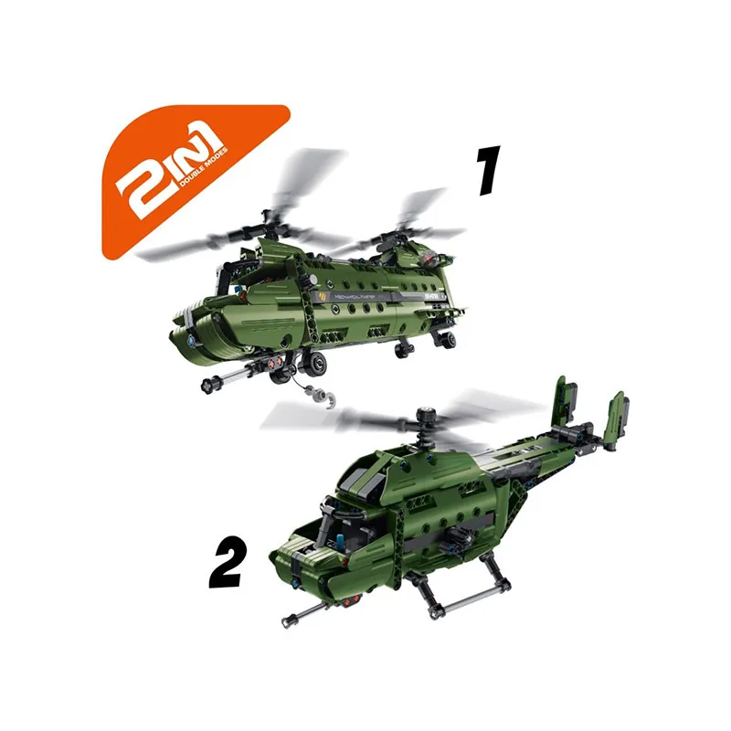 Hélicoptère militaire à construire 393pcs - 6+-1