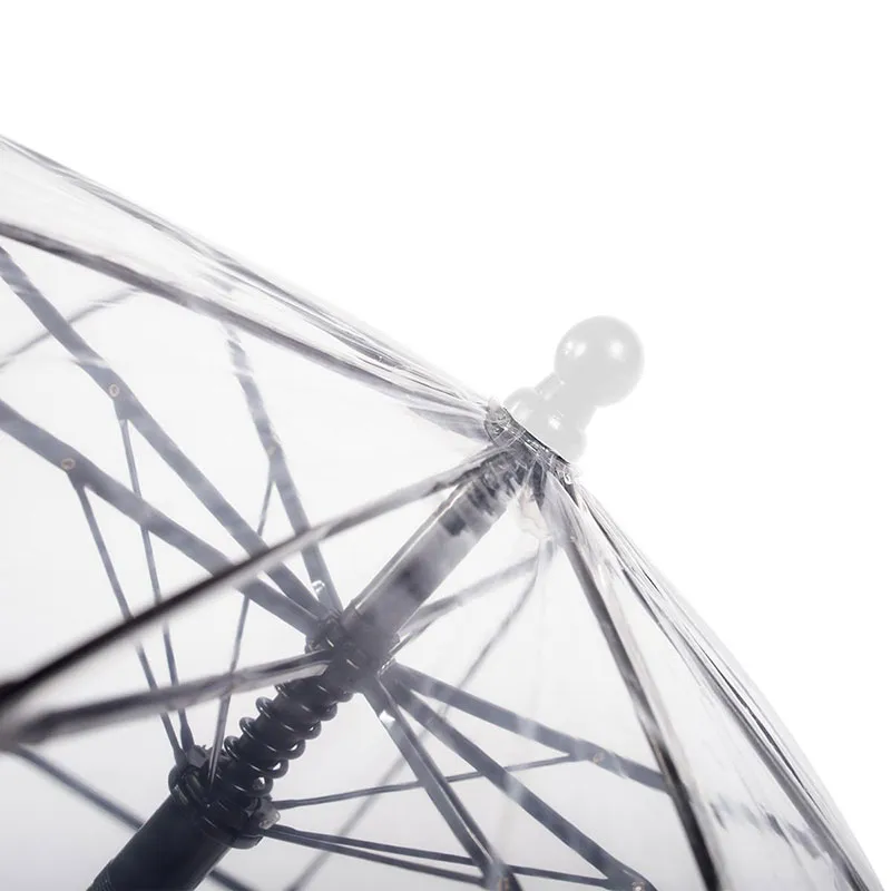 Parapluie cloche auto. enfant - Transparent/Blanc-3