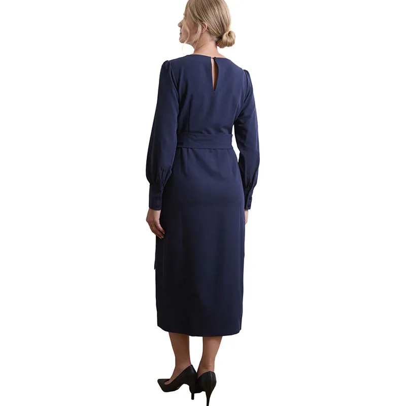 Robe longue de grossesse fete - Marine-1