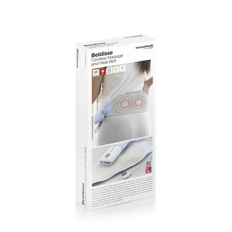 Ceinture de massage chauffante sans fil - 97x11,5x0,7cm-3