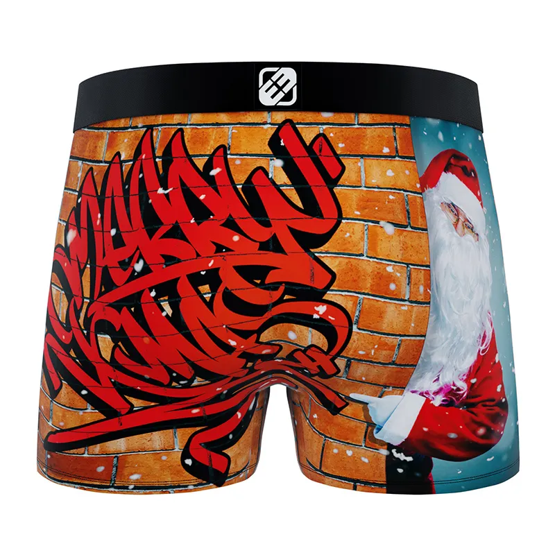 3 Boxers Homme Père Noël - Rouge/Blanc/Bleu - FREE GUN-6