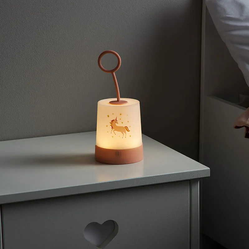Veilleuse nomade Licorne - Rose-1