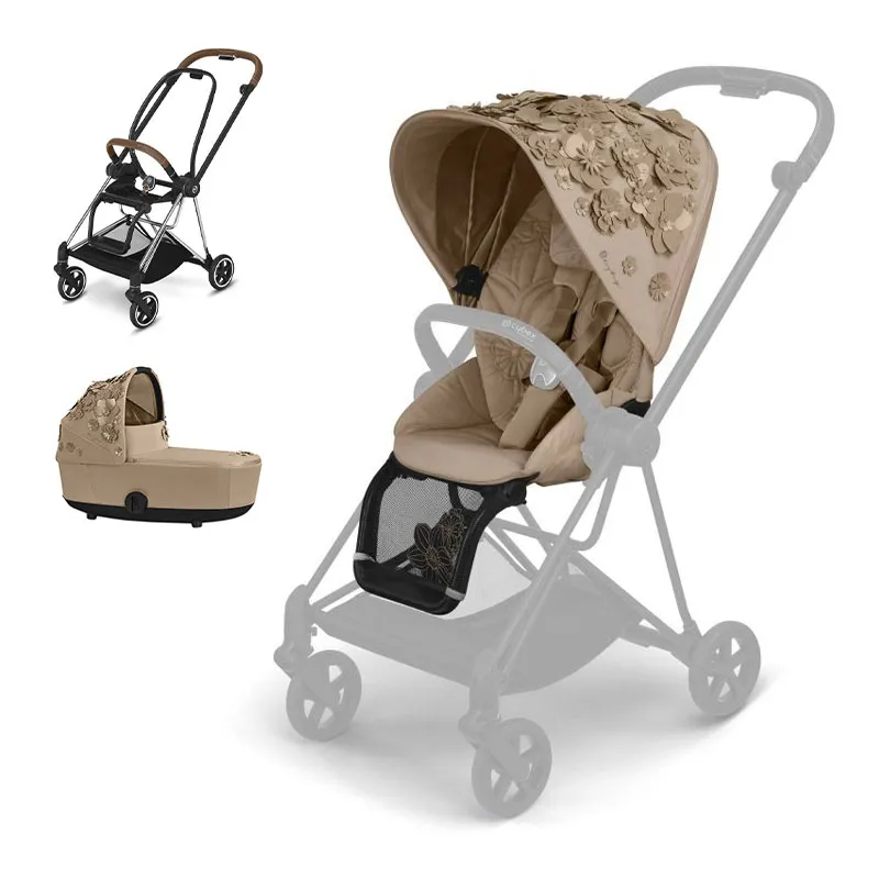 Duo Poussette Compacte Mios Chrome Brown/Simply Flowers Beige - 0m+-0