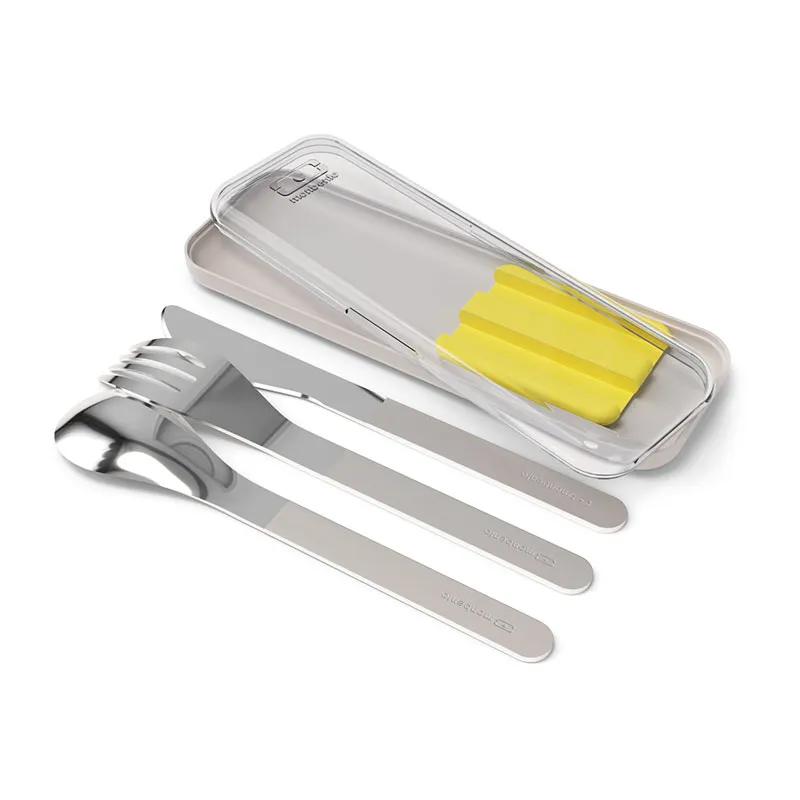 Couverts MB Slim Box Jaune 3pcs - 17x6x2cm-2