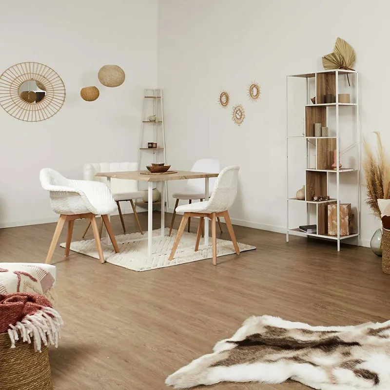 Etagère d'angle 5 niveaux Bois/Métal Blanc - 34,5x180cm-4