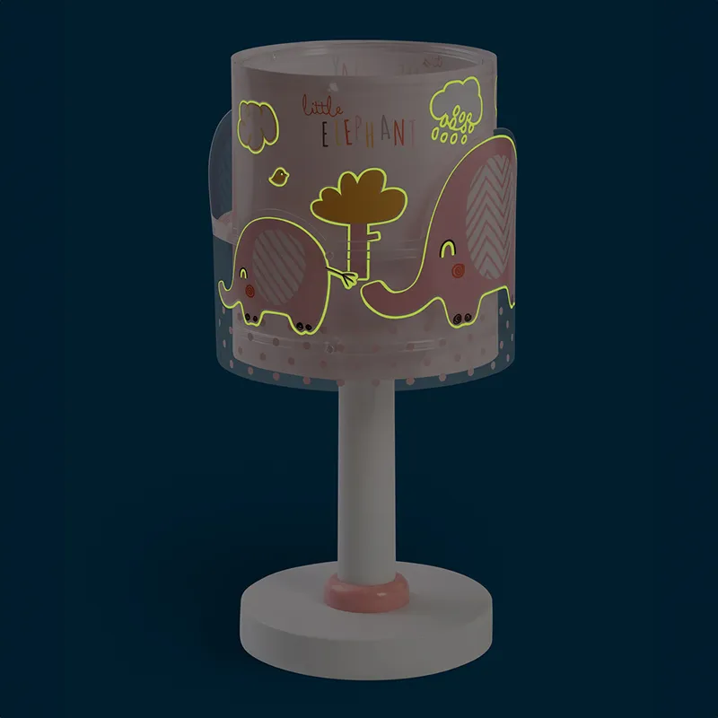 Lampe de chevet Petit Eléphant Rose - 15x15x30cm-3