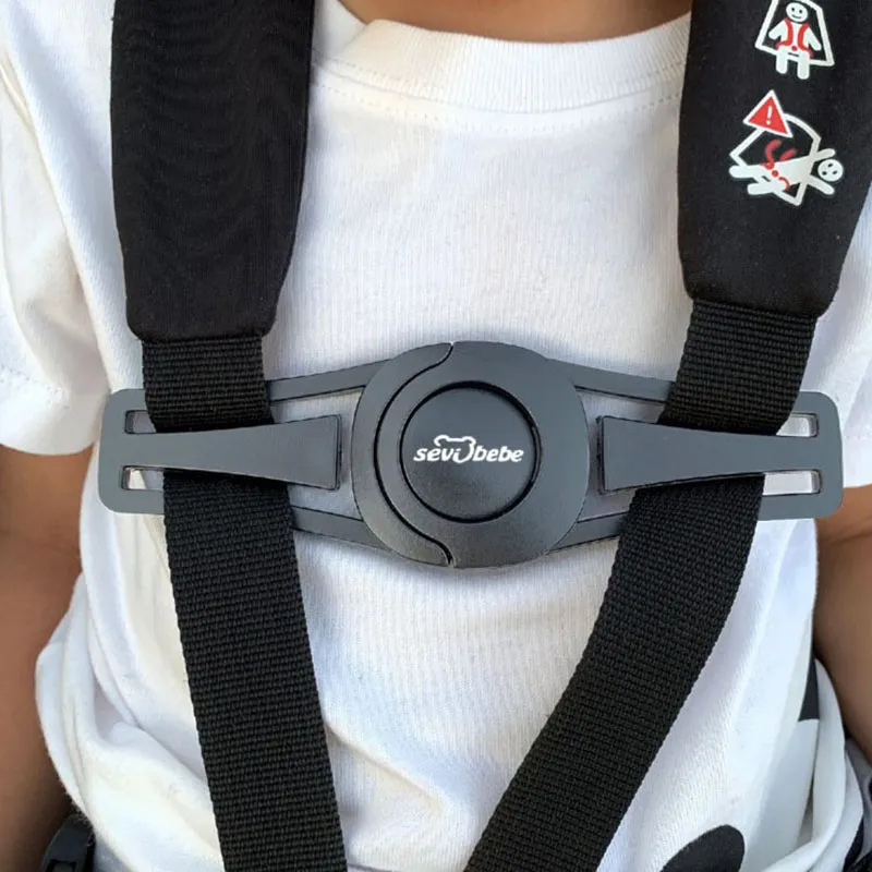 Clip de ceinture pour siège auto & pousette Noir-0