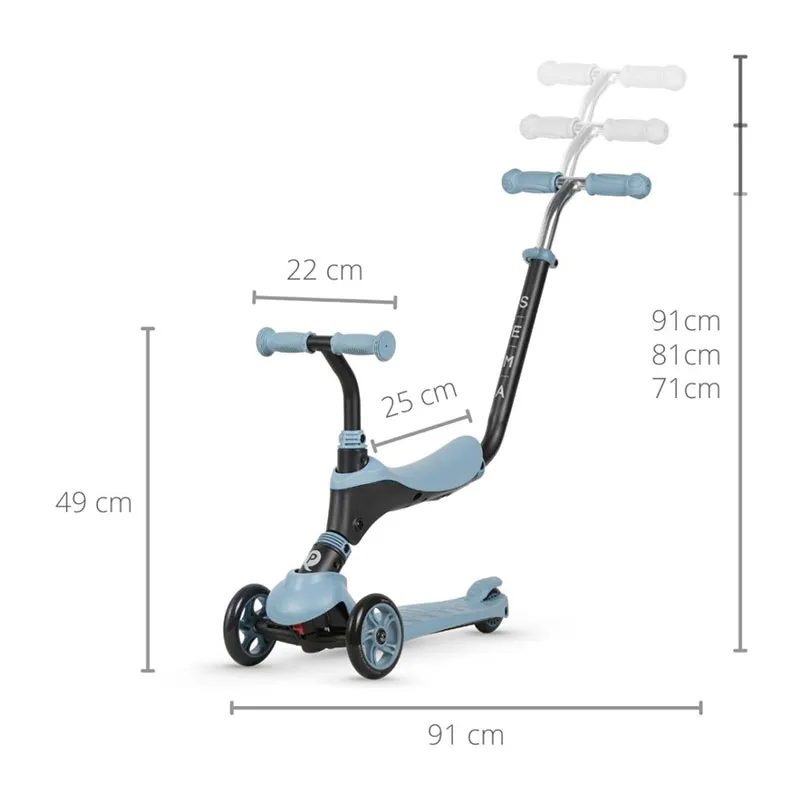 Trottinette 3en1 Sema Bleu - 36m+-8