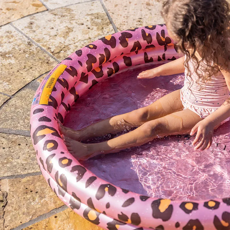Piscine gonflable Bébé Léopard Rose Gold Ø100cm - 1+-4