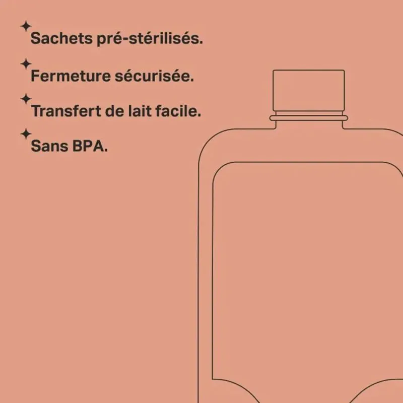 36 Sachets de conservation lait maternel - Transparent-1