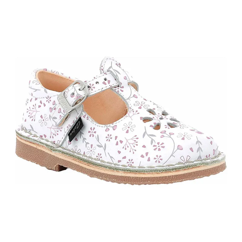 Salomés Enfant Dingo-2 Cuir - Blanc Floral - ASTER-0