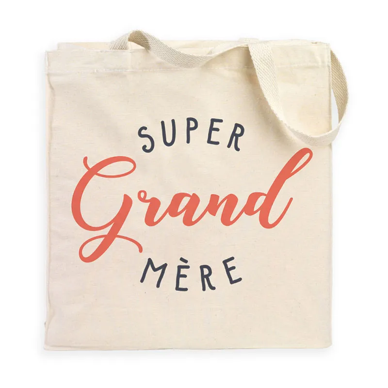 Tote bag Super grand mère - Naturel-0