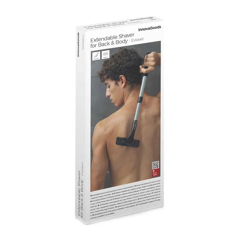 Rasoir Dos & Corps + Manche Extensible - 13x4,5x36cm-8