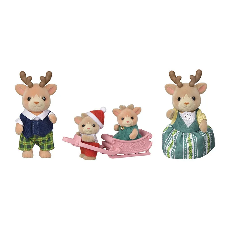 Famille renne & traineau - 5pcs-0
