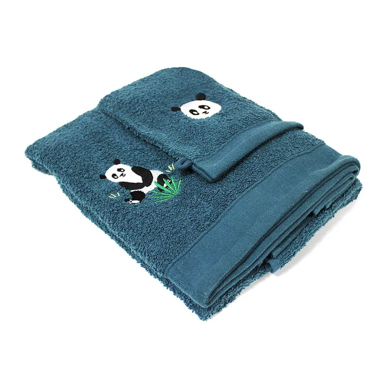 Gant + Drap de Douche Petit Panda - 70x130cm-1