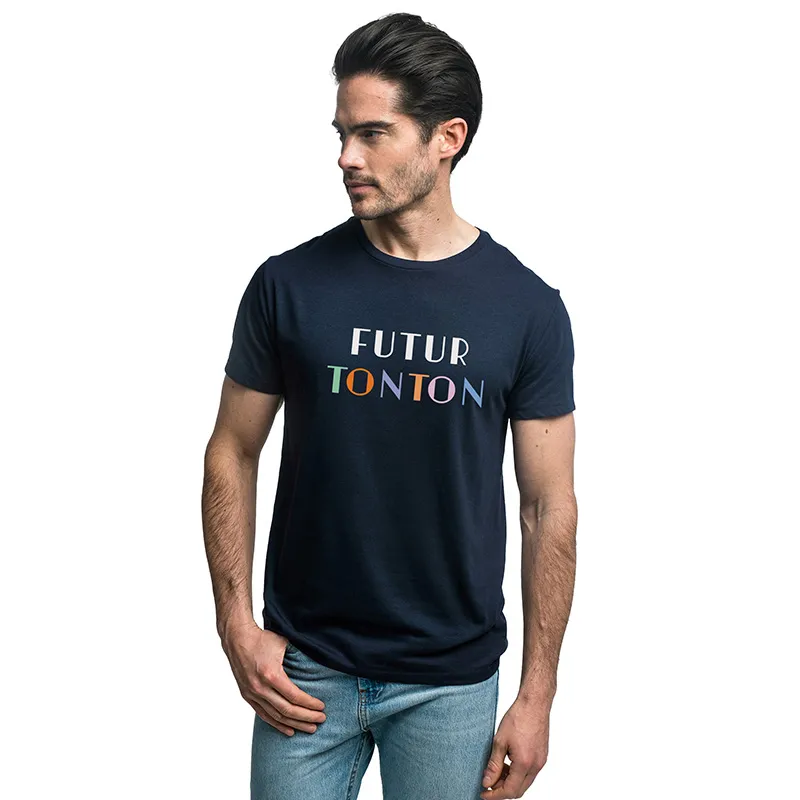 T-shirt Homme BIO Futur tonton - Navy-0