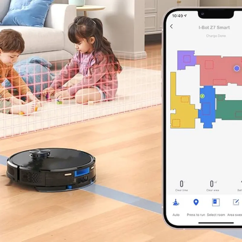 Robot aspirateur connecté avec base aspirante I-BOT Z7 Smart -6