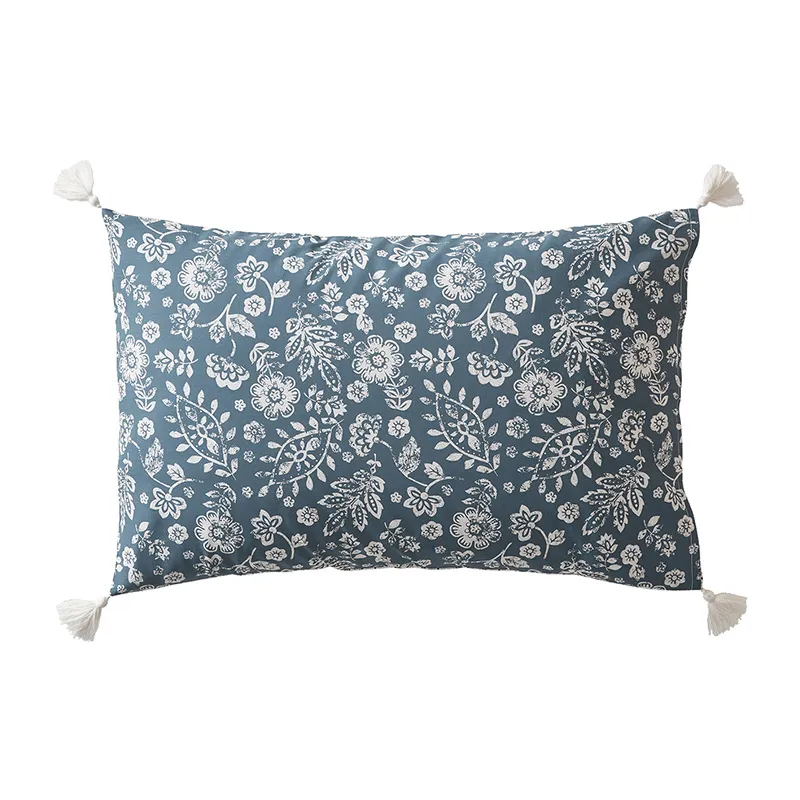 Parure 2pcs Coton caravane Bleu - 140x200cm-5