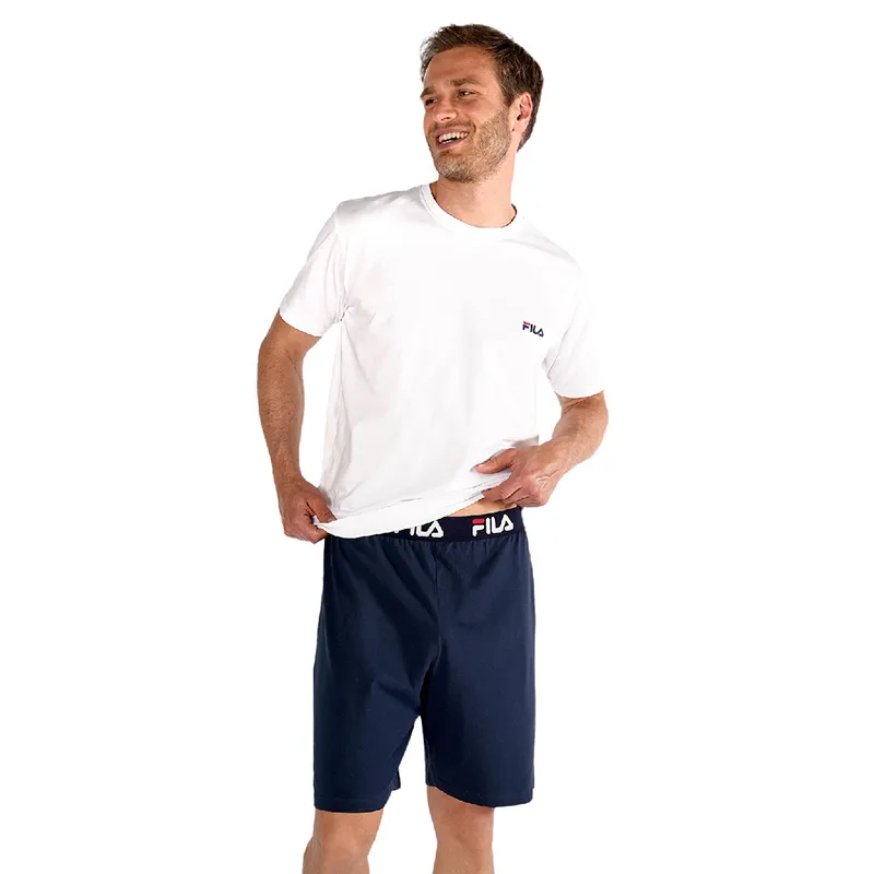 Pyjama Homme Fila - Bleu Marine / Blanc-0