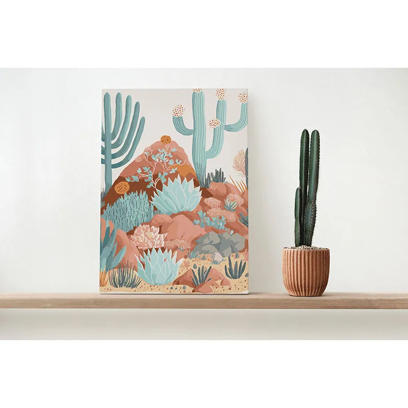 Peinture au numéro Cactus 20x30 - 14+-9